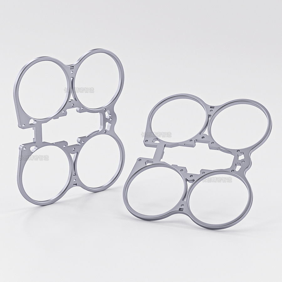 輕量化鎂合金壓鑄一體成型四軸無人機飛行器防撞框架定制